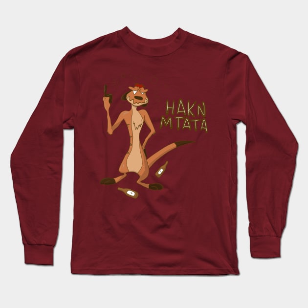 Funny meerkat Long Sleeve T-Shirt by Kakescribble